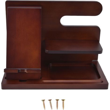 Support rétro en pin multifonction pour téléphone, lunettes, clés et montre, rangement de bureau