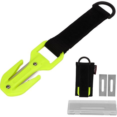 Doppelseitiger Tauchkabelschneider mit fluoreszierender Klinge für Tauchersicherheit und Rettung (1/5)