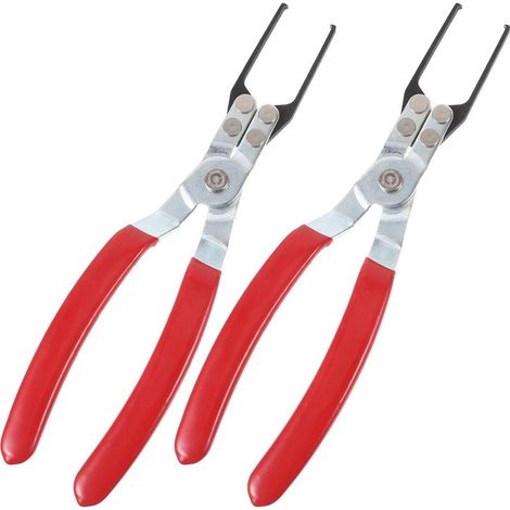 2pièces Pince de Réparation Automobile Alliage Acier à Longue Portée pour Démontage Relais et Fusibles Outil Pratique Véhicules Prise Confortable Usage Prolongé - (1/5)