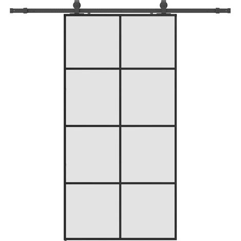 Maison Exclusive - Schiebetür mit Beschlag Schwarz 102,5x205 cm E