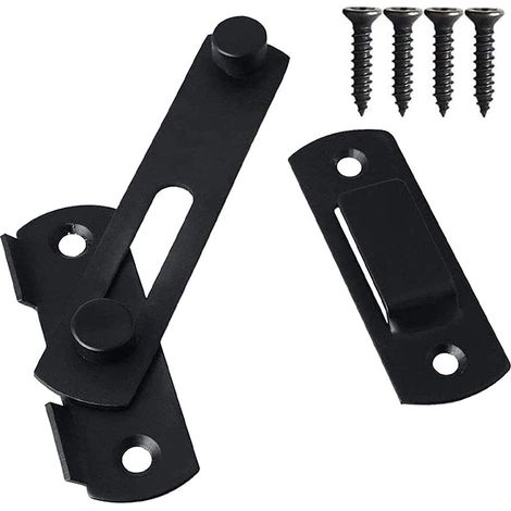 Loquet de Porte En Acier Inoxydable Verrou de Porte Coulissante Cadenas Serrure de Porte Loquet pour Animaux de Compagnie Serrure de Porte de Grange avec Vis,70mmx100mm (1/5)