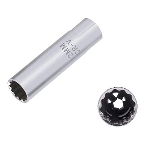 Clé à Bougie D'Allumage, 12MM De Retrait D'Allumage Douille Magnétique Paroi Mince pour Voiture,Camion,Moto - éclats d'obus de 12 MM (1/5)