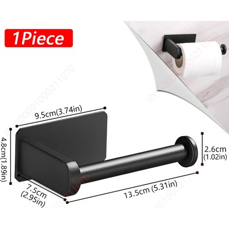 (1 support noir B) Porte-papier toilette, distributeur de papier essuie-tout adhésif et absorbant pour salle de bain et cuisine, accessoires de rangement (1/5)