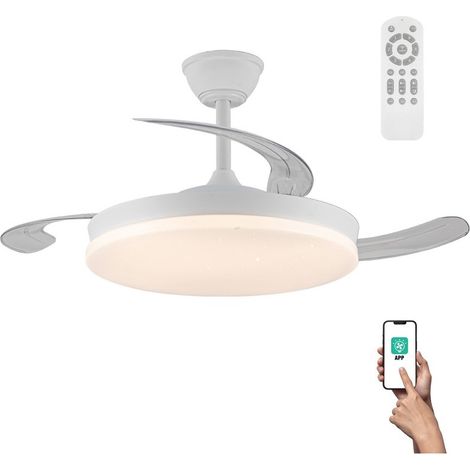 Ventilador LED con aspas retráctiles Covery Evo CCT Dim Smart (72W) (1/5)