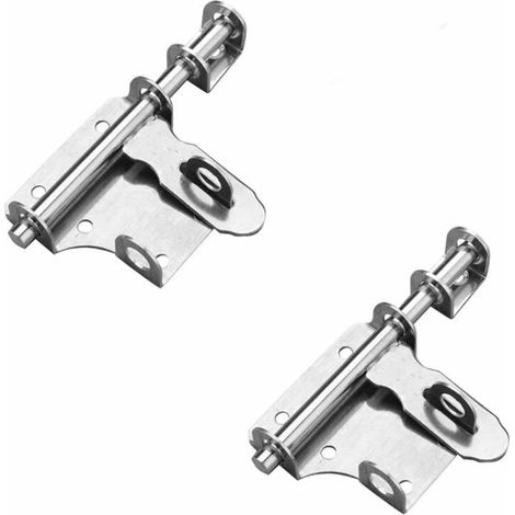 Serrure à Boulon en Acier Inoxydable,Loquets de Porte de Sécurité avec Trou de Cadenas pour Portes,6 Pouces   2 Pièces (1/5)