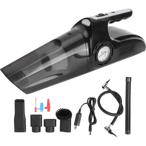 Aspirateur sans fil rechargeable USB 120W, 4 en 1, usage sec et humide. Pour maison et voiture, compact et polyvalent.