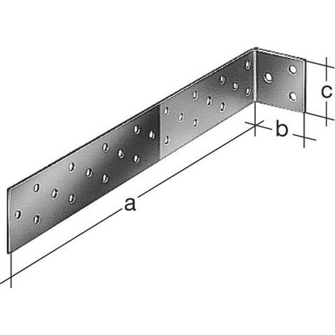 Équerre de fixation en acier galvanisé 285x40x40 mm – 24 perçages pour fixation béton – Épaisseur 2 mm pour robustesse accrue – (1/5)