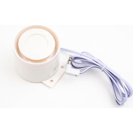 1 - Sirène Filaire - Alarme Sécurité - Intensité Sonore 105 Db - Pour Système Domestique Intérieur - Blanc - 5,5x5,5x4,5 Cm (1/2)