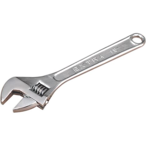 Sealey Adjustable Wrench 375mm Capacity 43mm Chrome Plated Finish S0454