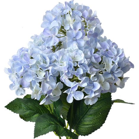 Fleur artificielle hortensia plante synthétique en plastique pour bouquet violet 45 cm - PANGIVO (1/2)