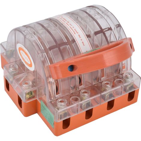 4-poliger, 100 A, 380 V AC, Ganzkupfer, transparenter, zweipoliger Messerschalter mit LED-Anzeige, 4-Phasen-Umschalter, Schaumstoffbox (1/5)