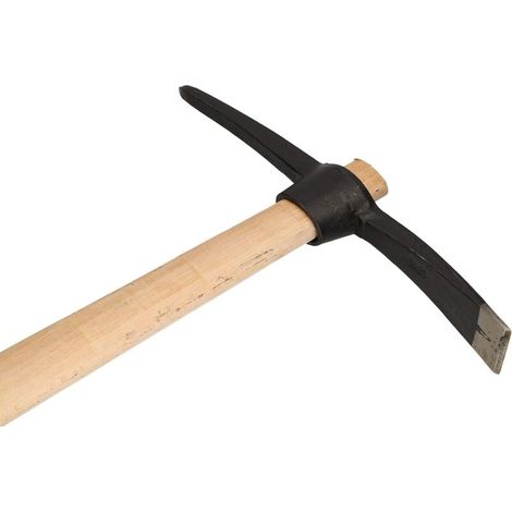 Houe à croisillons 1,5 kg 440 mm avec manche en bois, pionnier, pionnier, pionnier, pionnier pour asseuser les sols durs (1/5)