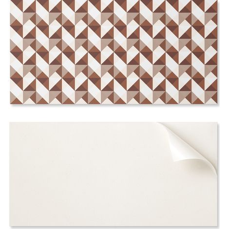 Panel de vinilo estampado - Decoraci贸n de dormitorio 100x50 cm Patr贸n geom茅trico de tri谩ngulos