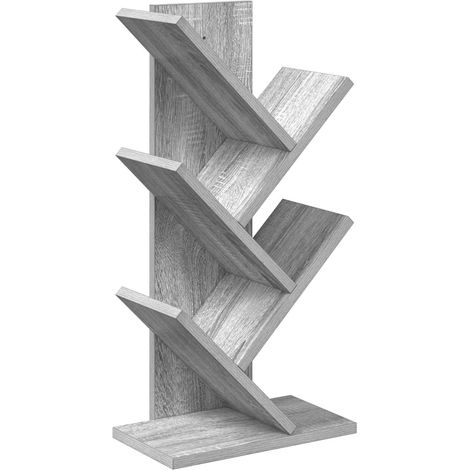 Estantería de Árbol de 4 Niveles 30 x 18 x 60 cm Sonoma gris vidaXL (1/5)