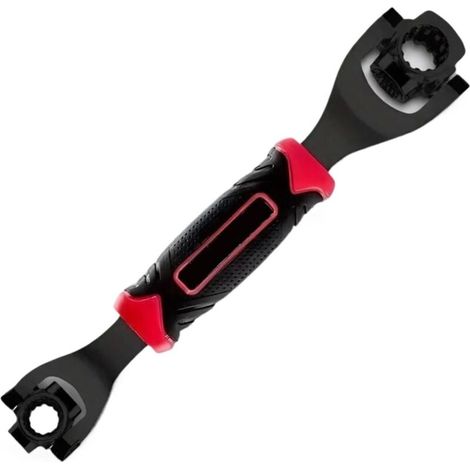 52 in 1 Socket Wrench, 52 in 1 Universal Wrench Set with 8 Inch Socket, 360 Degree Rotating Adjustable Hand Tool for Home Auto Repair (Black) (1/2)
