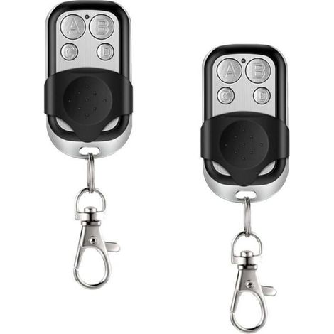 (Noir)Télécommandes de garage pour porte de garage / alarme de porte 433 MHz argent - OEM - 4 canaux sans fil (1/4)