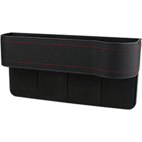 Organisateur de remplissage d'espace pour siège de voiture, boîte de rangement entre le siège avant, console en cuir PU de qualité supérieure avec poche porte-gobelet pour les essentiels de l'intérieu