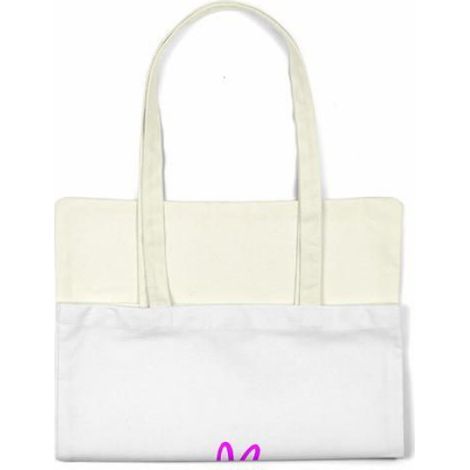 Sac Shopping Coton - 48x55 cm - Porté Épaule Pliable Lavable Réutilisable - 1 Pièce (1/4)