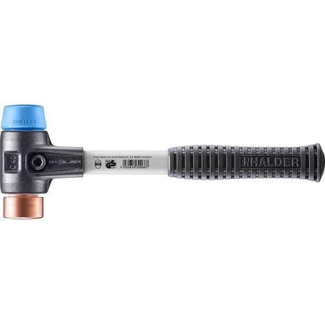 Hammer HALDER SIMPLEX TPE weich / Kupfer mit Gehäuse aus verstärktem Temperguss und Stiel aus Glasfaser - D=40 mm - 3714.040 (1/5)