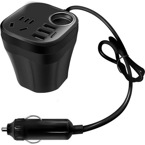 Onduleur Voiture 150W 12V vers 220V avec Prise et Affichage Numérique - Charge Rapide QC - Alimentation de Secours (1/4)