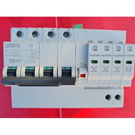 VAL-CP-MCB-3S-350/40/FM PHOENIX CONTACT T2 SURGE ARRESTOR 2882750