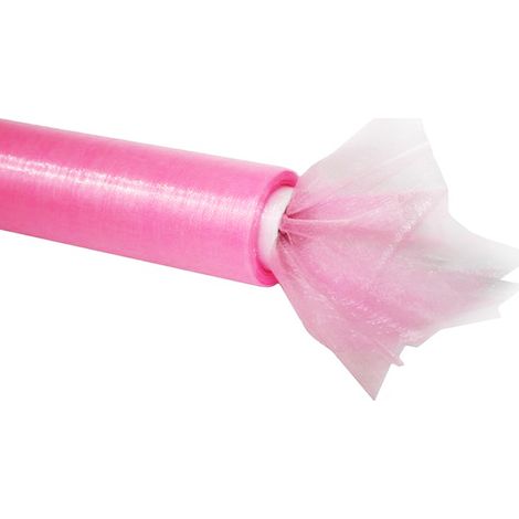 Organza decorativa 36 cm10 iarde, rosa chiaro, 1 pz.