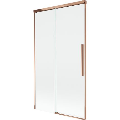 Mexen Rox paratia per vasca da bagno scorrevole a 2 ante 100 x 150 cm, trasparente, oro rosa - 8C9-100-001-60-00