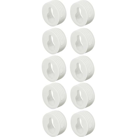 Cyclingcolors – Support de cadre pour tableau – Lot de 10 – Ferrure plastique 20mm pour bois à percer – Crochet d'assemblage avec trou (1/2)