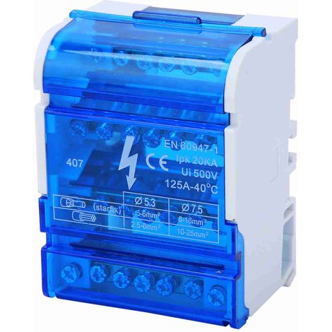 GARRYFIZH Boîte de distribution terminale 407

Boîtier de jonction monophasé 4 niveaux sur rail DIN avec couvercle transparent