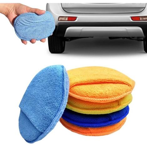 éponge à polir à la Main en Microfibre de 4, 150x25 mm, Tampon applicateur de Cire, Produits de Polissage, Nettoyeur de Peinture, polisseur de Voiture, au Lieu d’Une Machine à polir (1/4)