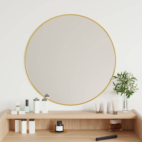 Miroir mural-Miroir Suspendu Doré Ø 60 cm Rond 411538 (1/5)
