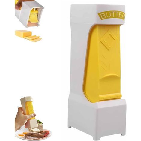 Ein-Knopf-Butterschneider, ein Butterschneider mit Aufbewahrungsbox, effizienter Butterspender aus Edelstahl für Brot, Kuchen, Kekse (1 Stück) (1/5)