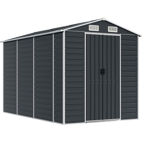 Maison Exclusive - Capanno da Giardino Antracite 191x300x198 cm in Acciaio Zincato (1/5)