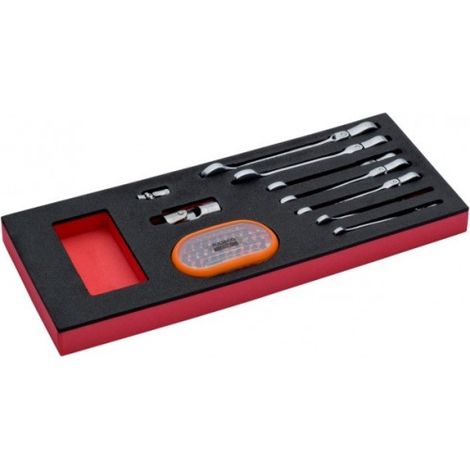 BAHCO - Jeu de clés mixtes à cliquet, module mousse 1/3 Fit&Go - 40 pcs