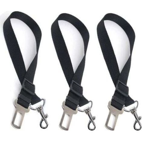 Harnais universels de voiture pour chien, 3 pièces, harnais de voiture Ripstop réglables pour chien (noir) (1/5)