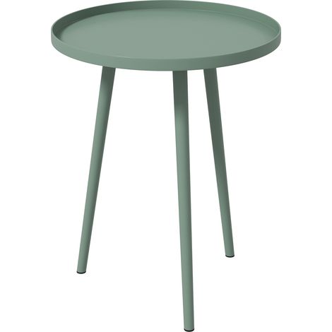 Runder Gartentisch, Ø 40 x 50 cm, grüner Stahl
