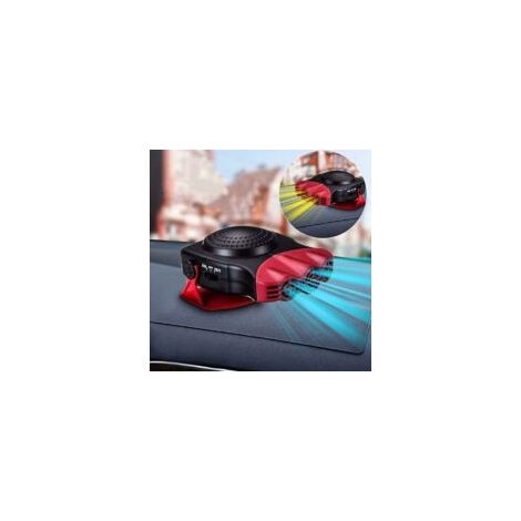 Chauffage de voiture, chauffage rapide 2 en 1 avec chauffage et refroidissement, 12 V, 150 W, allume-cigare 3 prises, rouge (1/5)