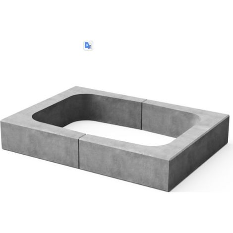 RodapiÃ© para Barbacoa Kitaway Gris 84 x 14 cm  ZÃ³calo de HormigÃ³n para Barbacoa de Obra  Accesorio para Cocina (1/5)