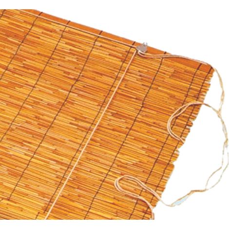 Volet roulant en bambou avec poulie 90x180 cm noue'e en nylon occultant