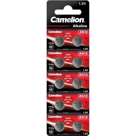 Pack de 10 piles Camelion Alcaline AG12 0% Mercury/Hg (12051012) (1/3)