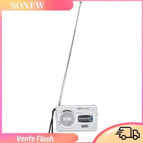 Radio Portable AM FM - Alimentation 2 Piles AA - Pour Intérieur Extérieur Voyage - Dimensions 10 x 6 x 2.5 cm - 1 Pièce (1/5)