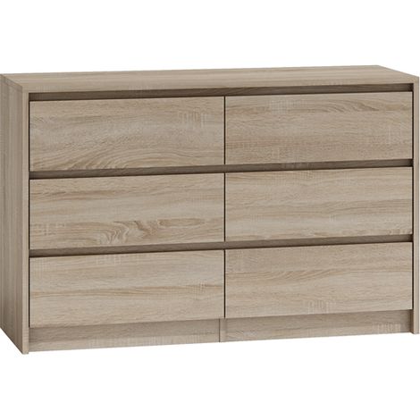IRIS 120 Modern Drawer Dresser for bedroom/office/living room 120x75x40 + 6 drawers Scandinavian style chiffonier storage unit Dressing room