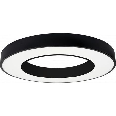 Plafonnier LED Noir 36W 50cm avec Kit de Suspension - Blanc Neutre 4000K - 5500K - SILAMP (1/2)