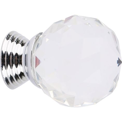 Beyamis poignée de tiroir/placard en verre cristal transparent en forme de boule de 30 mm (1 pièce) (1/5)