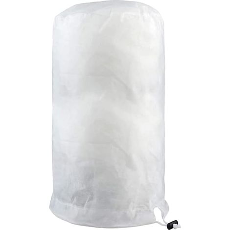 Bolsa protectora para plantas, transpirable, resistente a desgarros y a las heladas, con cordón ajustable, 80 x 100 cm (blanca) (1/5)