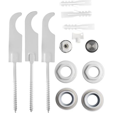 Set di tappi per radiatori in alluminio da 1" x 1/2" con 3 ganci