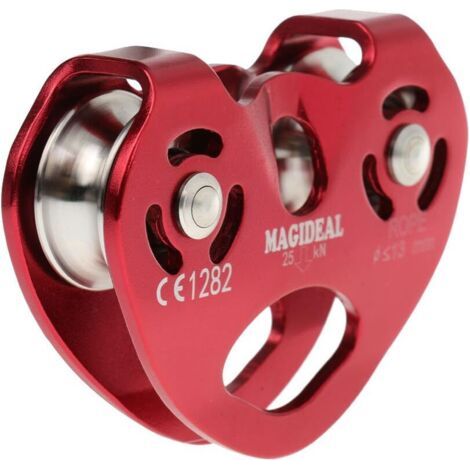 Poulie De Chariot pour Câble De Tyrolienne 25KN Rouge (1/3)