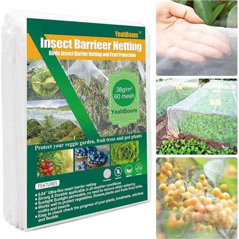 Filet de Jardin,4x5M Filet Anti Insecte Potager,Filet de Protection Contre Les Insectes Et Les Oiseaux, Maille Fine Anti-Insecte en Maille pour la Protection des Plantes,Fleurs,Légumes et Fruits