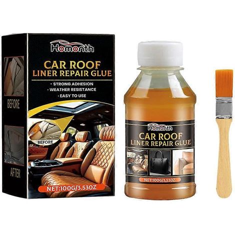 kit de colle de réparation spéciale forte pour garniture de toit de voiture, séchage rapide, résistante aux hautes températures, écologique, sans traces. (1/4)