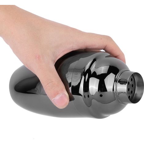 Eleganter Cocktailshaker aus Edelstahl, schwarzes Baraccessoire (1/5)